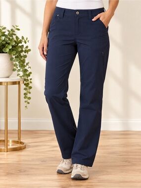 Duluth Trading Co Navy Straight-Leg Women's Pants